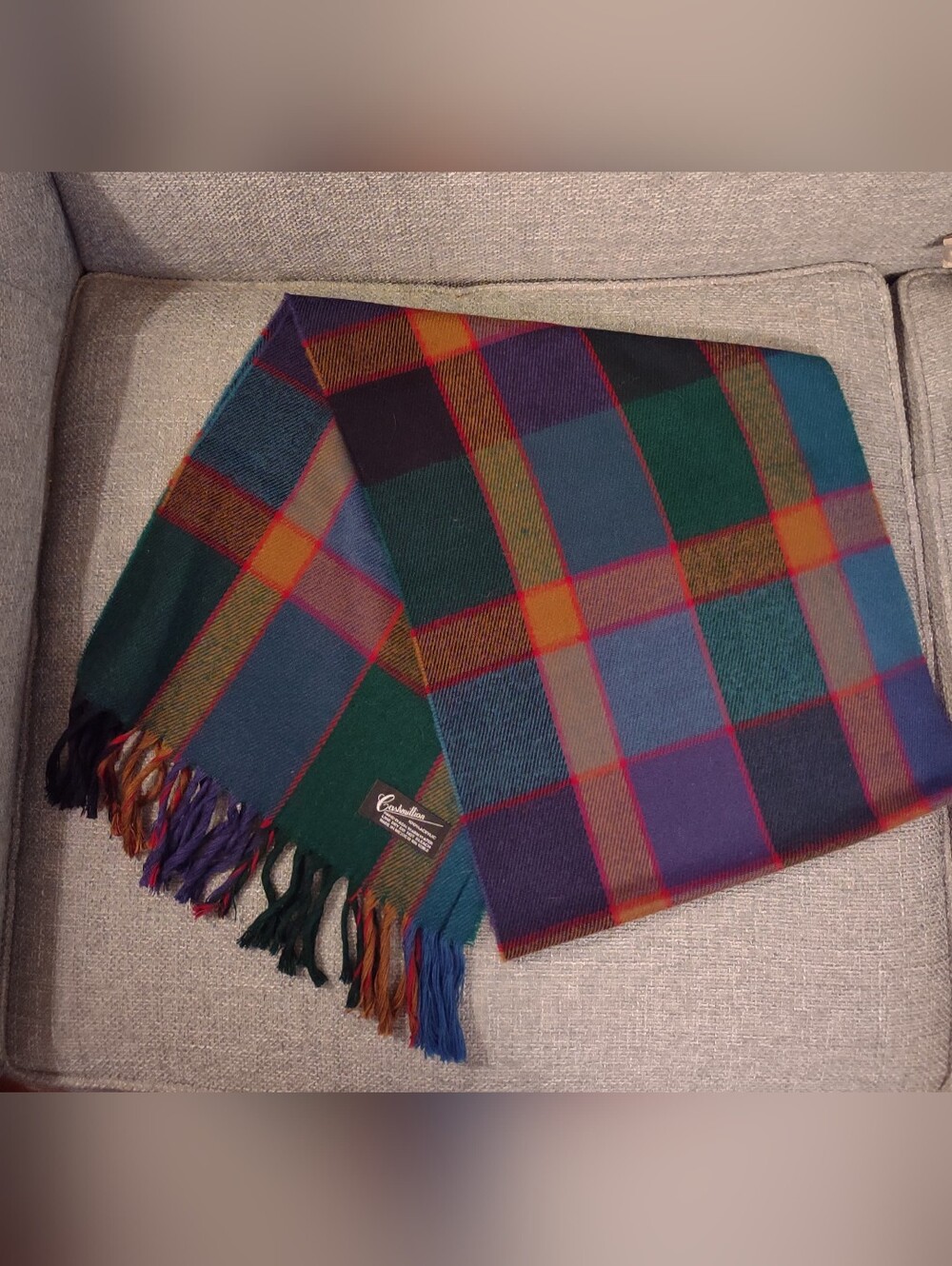 Acrylic Plaid Scarf